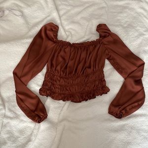 bar iii square neck ruched top